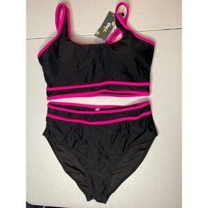 Blooming Jelly Women's High Waisted Bikini Set, L